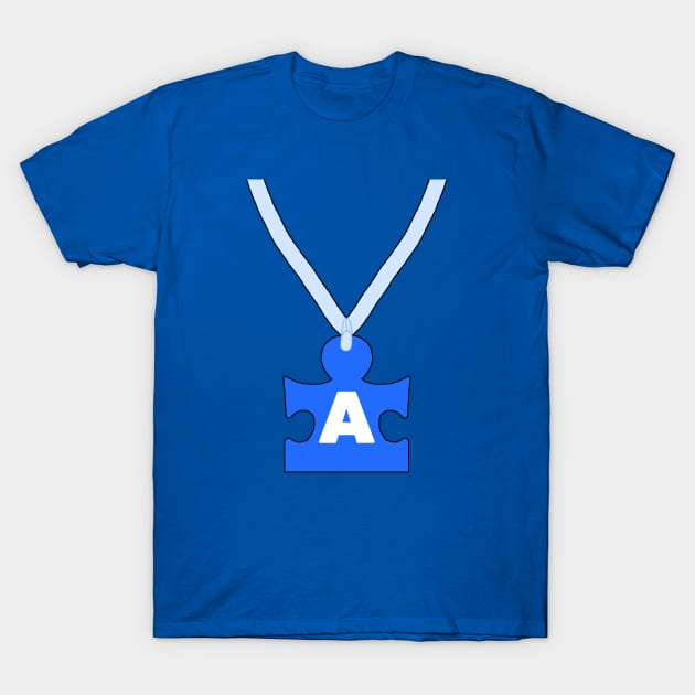 Blue A Jiggy necklace T-Shirt by VixenwithStripes